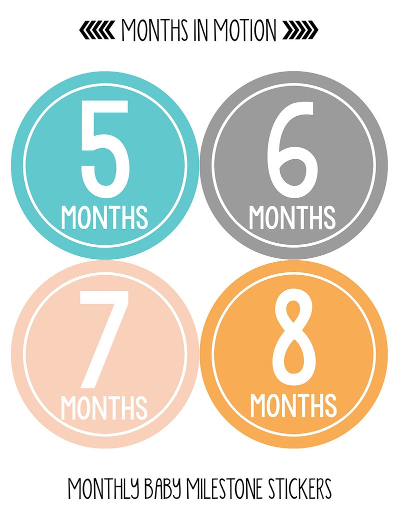 Months in Motion Baby Monthly Stickers - Baby Milestone Stickers - Newborn Girl Stickers - Month Stickers for Baby Girl - Baby Girl Stickers - Newborn Monthly Milestone - Belly Sticker - Image 3